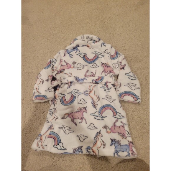 NWT HSN Lacey Chabert Kid's "Mommy+Me" Printed Short Robe Unicorns Kid Small - Picture 2 of 11